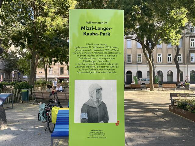 Mizzi Langer-Kauba war die erste Alpinistin Österreichs. Sie betrieb auch das älteste Sportbekleidungsgeschäft in der Kaiserstraße 15.  | Foto: Salme Taha Ali Mohamed