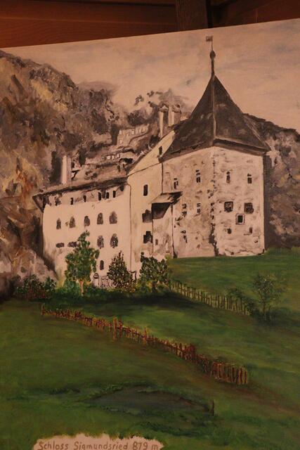 Dieses Kunstwerk zeigt das Schloss Sigmundsried. | Foto: Seelos