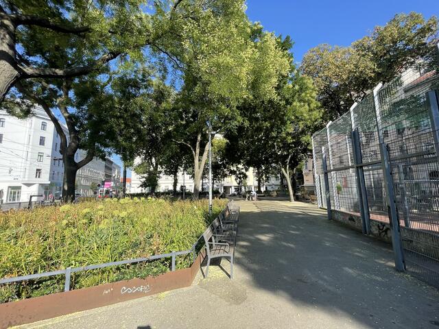 Der Park am Urban-Loritz-Platz wurde im Frühjahr nach der Alpinistin Mizzi Langer-Kauba umbenannt. Nach Vorwürfen, dass sie eine Nazi-Vergangenheit hat, wird sie von der Stadt erneut geprüft.  | Foto: Salme Taha Ali Mohamed