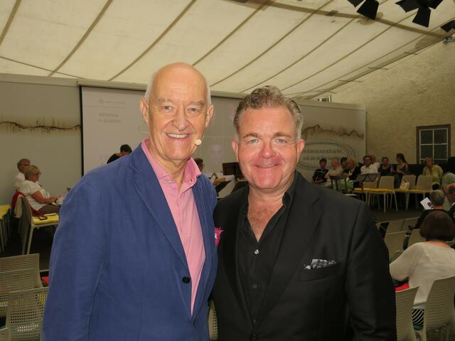 Legerer Gentleman-Style in Golling (v.l.): Hermann Döllerer und Christian Obonya. | Foto: Sylvia Schober