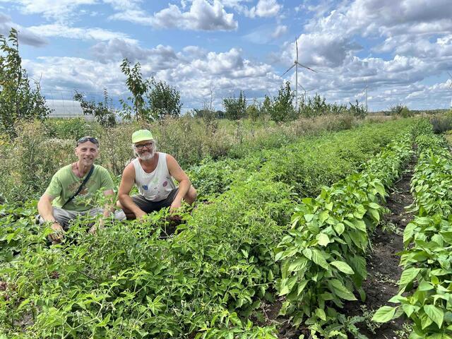 Projektleiter Alexander Maier und Bernhard Rogner am Feld. | Foto: Verein MUT