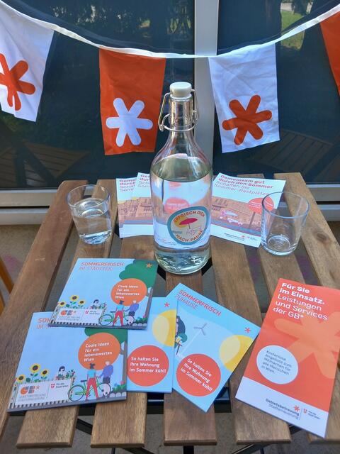 Die Gebietsbetreuung Favoriten bietet auch Informationen, wie man die Hitze der Stadt am besten übersteht. | Foto: Gebietsbetreuung Favoriten