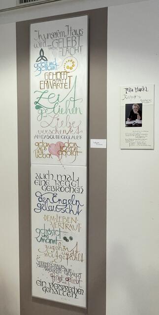 Kalligraphie von Rita Hackl. | Foto: Sarah Braun