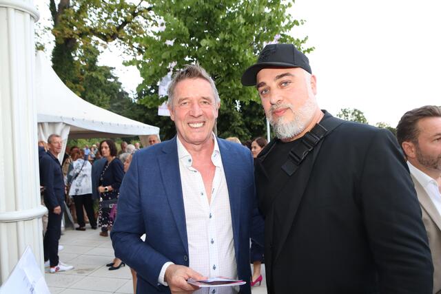 Regisseur Robert Persche, Barde Georgij Alexandrowitsch Makazaria. | Foto: Manfred Wlasak