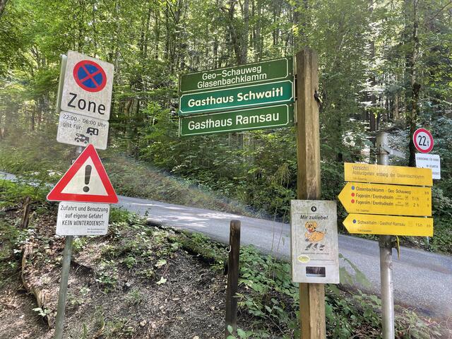 Hier geht es zur gesperrten Glasenbachklamm. | Foto: Emanuel Hasenauer