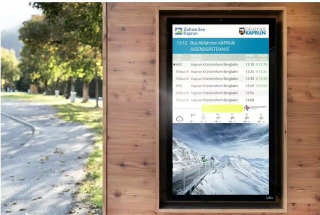Die digitalen Bushaltestellen in Kaprun sind ein drei Jahres-Projekt. | Foto: Zell am See-Kaprun Tourismus