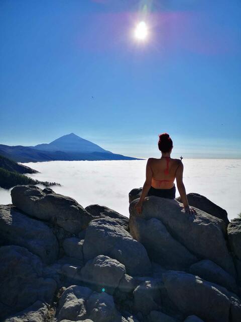 Sandra Anna Helene Huemer aus Pottendorf: "Über den Wolken und in der Ferne der Teide auf der wunderschönen Insel Teneriffa." | Foto: Sandra Anna Helene	Huemer