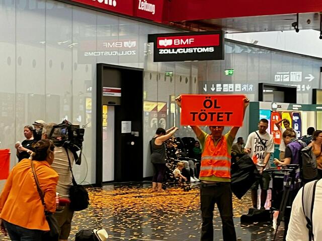 Die für 11 Uhr angekündigte Großdemonstration läuft derzeit friedlich ab.
 | Foto: Monatsrevue/Lenger