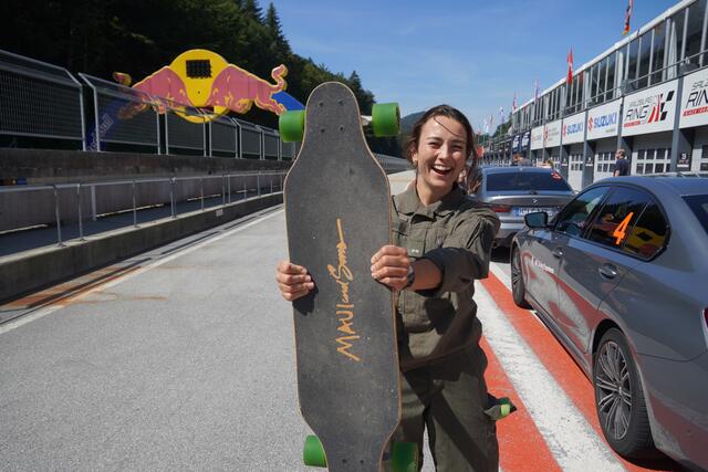 Der Heeressportlerin Sophie Grill gefiel der kleine Probelauf am Salzburgring | Foto: Emanuel Hasenauer