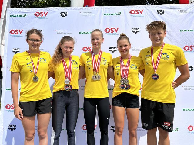 Die Medaillengewinner der SU Mödling. | Foto: SU Mödling