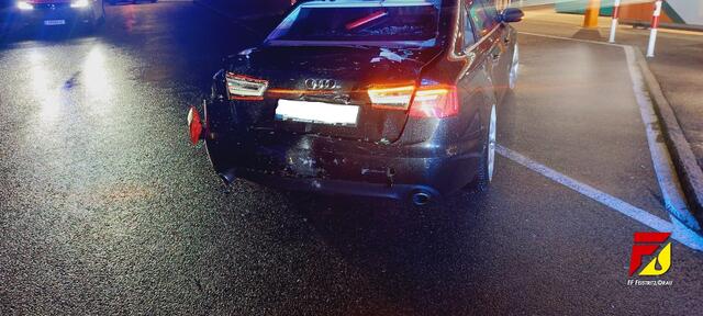 Der Pkw nach dem Unfall. | Foto: Feuerwehr Feistritz/ Drau