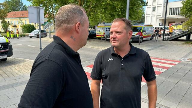 Die Evakuierungen erfolge aus Vorsichtsgründen. Die Stadthalle sei geöffnet worden, um die Menschen mit Getränken und Nahrung zu versorgen. 
Bürgermeister Christian Samwald: „Die meisten sind aber zu Verwandten und Bekannten gefahren“  | Foto: DOKU-NÖ