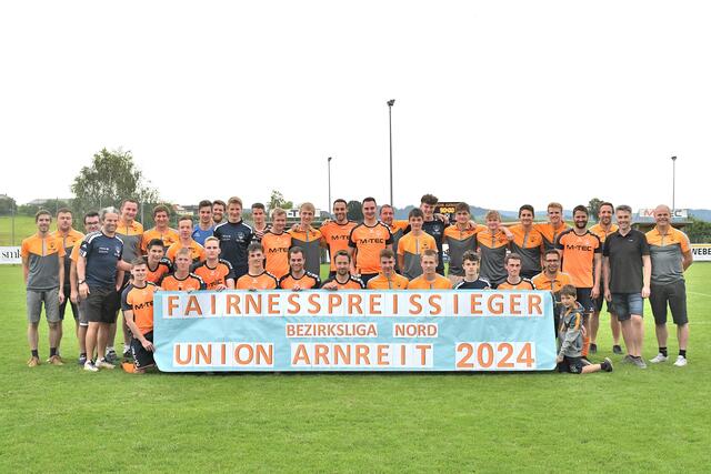 Auch 2024 konnten die Kicker der Sportunion Arnreit den mit 2000 € dotierten Fairnesspreis des Oberösterreichischen Fußballverbandes gewinnen!