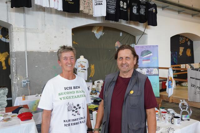 Liane Karlhofer mit Organisator Christof Mikats.