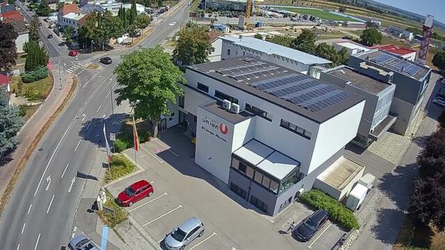 Drohnenfoto der Sportunion Photovoltaikanlage in Eisenstadt.  | Foto: Sportunion Burgenland 