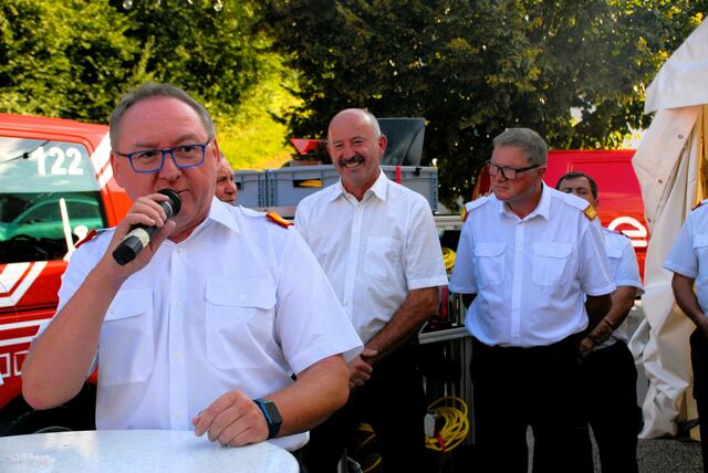 Bereichsfeuerwehrkommandant Oberbrandrat Gerald Derkitsch überbrachte die Grüße des Bereichsverband Fürstenfeld 