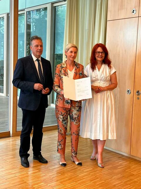 Bildungsdirektor Paul Gappmaier, Schulrätin Sabine Lindsberger und, Landesrätin Cornelia Hagele (vl.). | Foto: Lindsberger