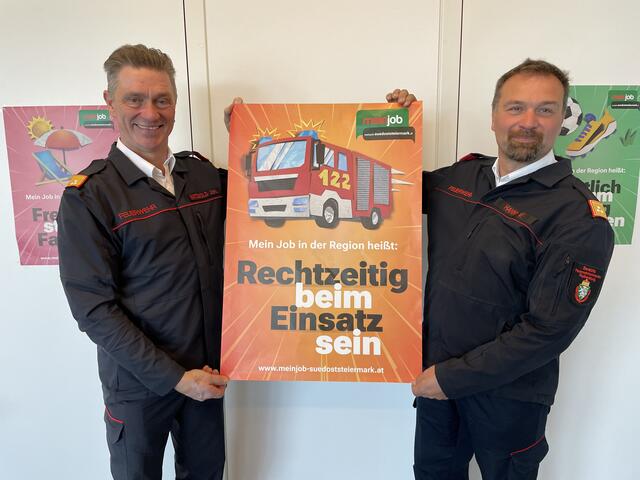 Die Bereichskommandanten Johannes Matzhold und Volker Hanny (r.) | Foto: Archiv MeinBezirk