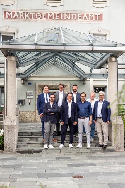 LR René Zumtobel, Gabriel Fritzenwanker, VVT GF Alexander Jug, Philipp Kerber, Florian Heel, Markus Freund, Vize BM Christian Wirtenberger, BM Dietmar Wallner | Foto: VVT
