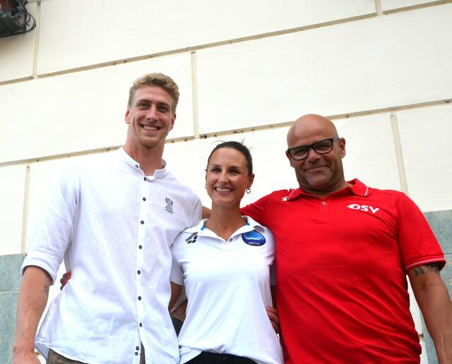 Heiko Gigler mit Karin Striednig und Alexandre Deblaise