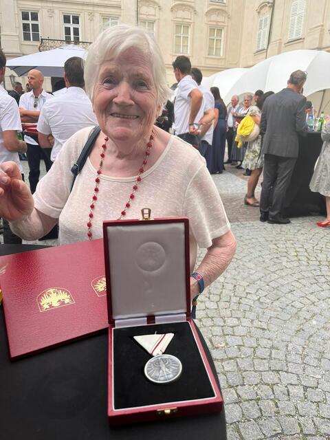 Margaretha Grutsch, Telfs:  Verdienste um die Rettung eines Menschen aus einer lebensbedrohlichen Situation  | Foto: Land Tirol/Sedlak