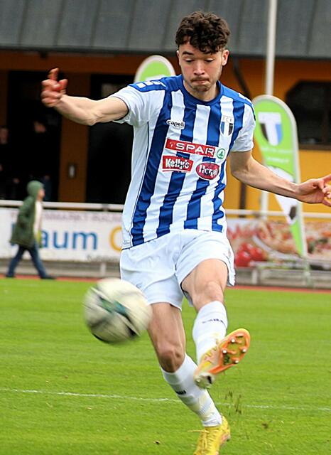 Daniel Egger erzielte in Schwaz in der dritten Spielminute den Kufsteiner Siegtreffer. | Foto: Schwaighofer