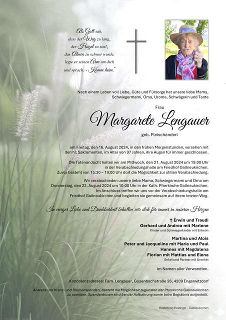 Sterbefälle im August 2024 Trauer und Todesanzeigen aus dem Bezirk