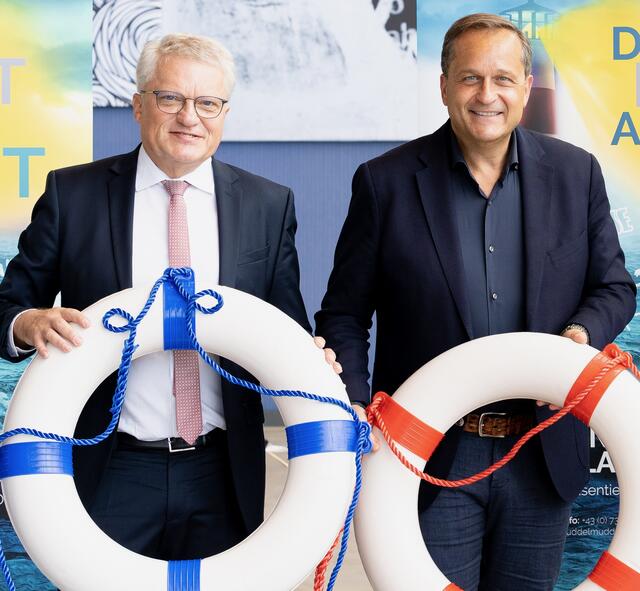 Bürgermeister Klaus Luger (SPÖ) und Dietmar Kerschbaum stehen stürmische Zeiten bevor. | Foto:  LIVA/Oliver Erenyi