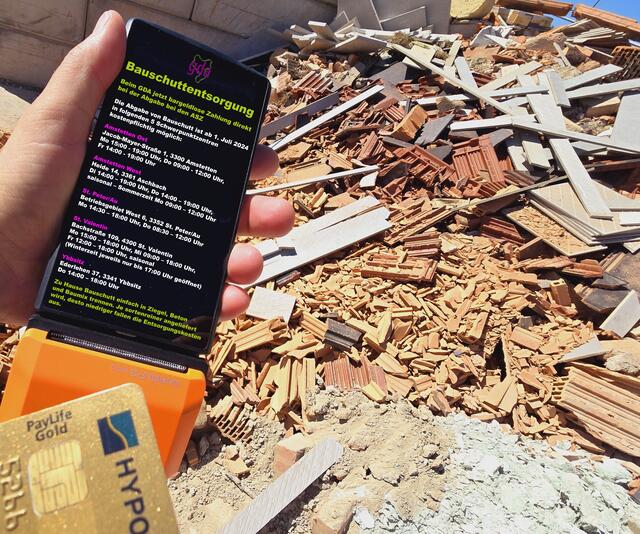 Bauschutt in Kleinmengen bequem entsorgen und bei der Abgabe bargeldlos mit Karte zahlen.  | Foto: GDA