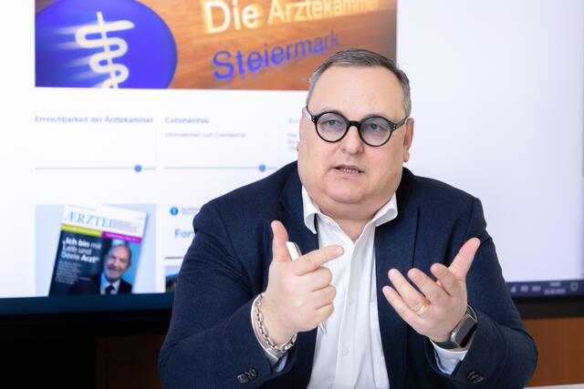 Dietmar Bayer, Vizepräsident und Kurienobmann der niedergelassenen Ärztinnen und Ärzte in der Steiermark | Foto: Jorj Konstantinov
