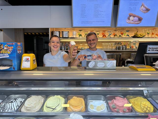 Im Eis'gschäft wird man mit 28 Sorten selbstgemachtem Eis verwöhnt. | Foto: Philipp Scheiber