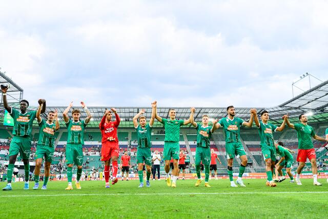 SK Rapid befindet sich derzeit in einem Rausch, die ersten sprechen schon hinter vorgehaltener Hand über die Meisterschaft. | Foto: MAX SLOVENCIK / APA / picturedesk.com