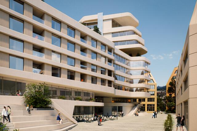 Blick vom Sparkassen-Platz. | Foto: archivisu, Architekturbüros Hohensinn und Haselsberger