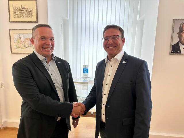 Gerhard Irxenmayer und Amstettens Bürgermeister Christian Haberhauer | Foto: VPAM