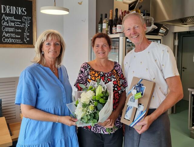 Elisabeth Böhm besucht Bistro „Fein und Kost“ von Isabella und Andreas Exner. | Foto: Stadgemeinde Neusiedl am See