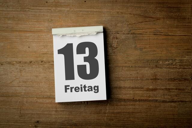 Fällt der 13. eines Monats auf einen Freitag, gilt dies bei abergläubischen Menschen als unheilvoll. | Foto: N-Media-Images - Fotolia