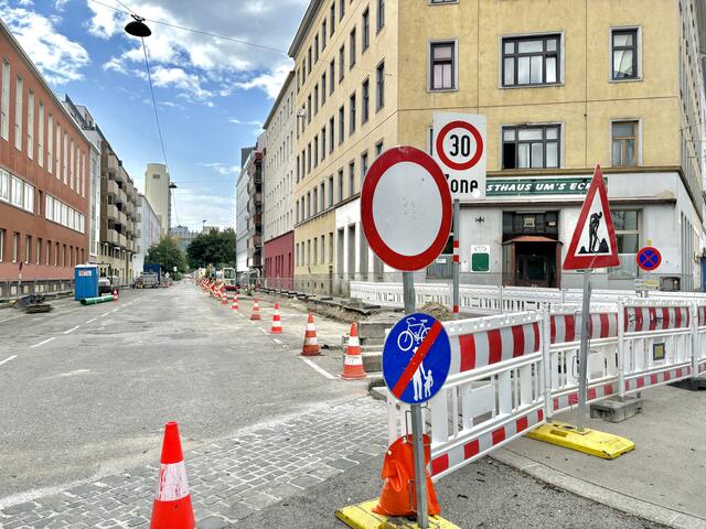 In der Meldemannstraße sollen im Zuge der Sanierungsarbeiten neun Bäume gepflanzt werden. | Foto: Marlene Graupner/MeinBezirk