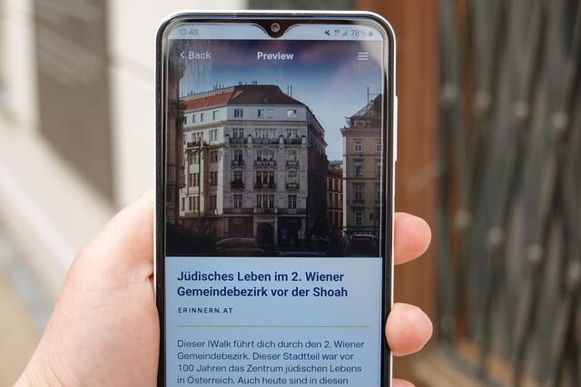 "IWalks" sind app-basierte Rundgänge der USC Shoah Fundation zu verschiedenen Aspekten der Geschichte des Nationalsozialismus und Holocaust. | Foto: OeAD