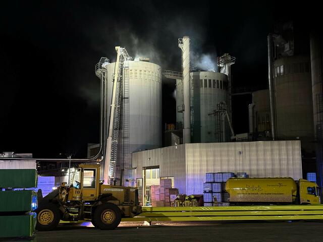 Zwei Silos auf dem Firmengelände fingen Feuer. | Foto: ZOOM Tirol