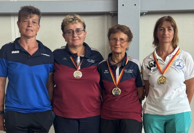 Landesmeisterschaft Seniorinnen: Martina Kelemen, Wilhelmine Glavanovits, Hedwig Laschober, Regina Simandl | Foto: Stocksport Burgenland
