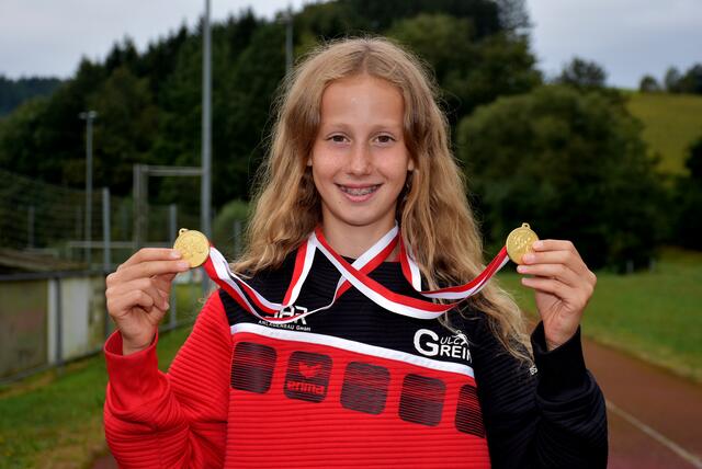 Pauline Steiner, ULC Grein, holte sich 2x Gold bei den LA U16 Landesmeisterschaften. | Foto: Zinterhof