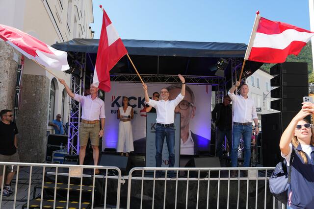FPÖ-Wahlkampfveranstaltung in Hallein mit Herbert Kickl.  | Foto: Alois Endl