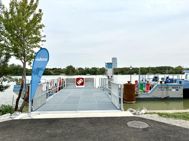 Die neue Landstromanlage an der Brigittenauer Lände  ist fertiggestellt.  | Foto: Marlene Graupner/MeinBezirk