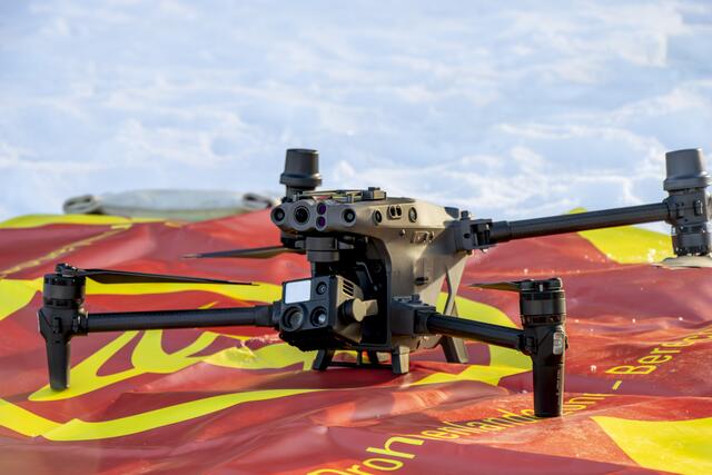 Eine Drohne half bei der Suche. | Foto: FF/Keidel