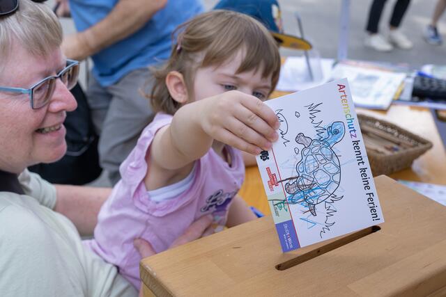 Spielartig wird den Besucherinnen und Besuchern der Artenschutz näher gebracht. | Foto: Daniel Zupanc