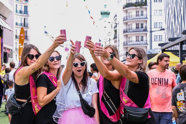Beim Landstraßer Familienfest wurde ordentlich gefeiert.  | Foto: Werner Streitfeder