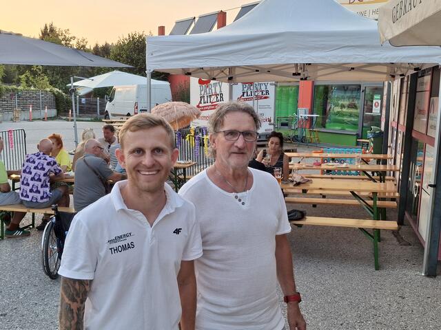 Fitness Trainer und Studioleiter Thomas Raffetseder &amp; Fitness Legende Willi Beham 
