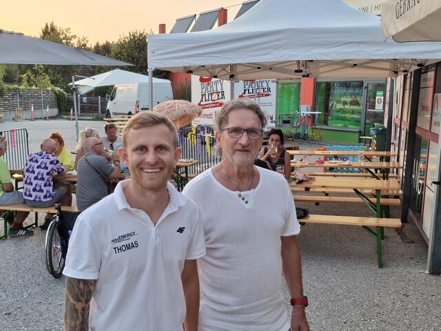 Fitness Trainer und Studioleiter Thomas Raffetseder &amp; Fitness Legende Willi Beham 

