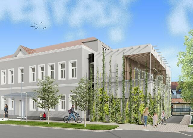 Zeitgemäß, energieeffizient und klimafreundlich – der Zubau zur Volksschule Gralla; insbesondere für die Schüler-Nachmittagsbetreuung. | Foto: Gemeinde