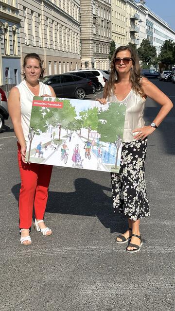 Die Treustraße in der Brigittenau wird umgestaltet. Dort soll eine begrünte Fußgängerzone entstehen. | Foto: BV 20